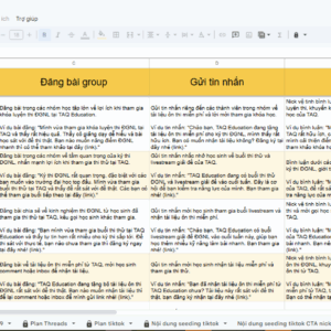 Template Kế Hoạch Seeding Đa Kênh