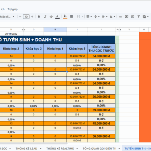 Template Báo Cáo Kết Quả Sale