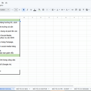 Template Sơ Đồ Tổ Chức Mô Tả Công Việc Marketing